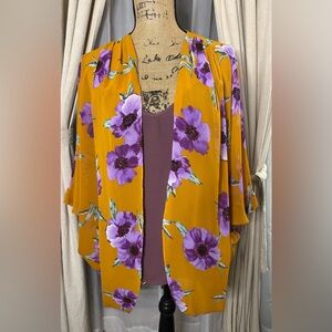 Adrienne Floral Kimono Paired With Lauren Ralph Lauren Tank Top